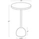 Arthur 21 X 13 inch Polished Nickel Accent Table